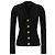Balmain Leichter Strick-Cardigan mit V-Ausschnitt und Knöpfen Schwarz