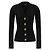 Balmain Leichter Strick-Cardigan mit V-Ausschnitt und Knöpfen Schwarz - Ansicht 3
