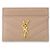 Saint Laurent Tarjetero Monogram Matelassé Beige Castaño