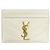 Saint Laurent Tarjetero Monogram Matelassé Cream White Blanco