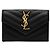 Saint Laurent Monogram Kartenetui mit Klappe Schwarz