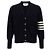 Rebeca Thom Browne 4-Bar de lana con cuello en V azul marino