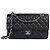 Chanel Classic Flap Medium Black Silver Hardware Series Caviar Nero
