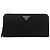 Prada Saffiano Leather Triangle Logo Wallet Black