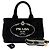 Prada Canapa Canvas Tote Bag Schultertasche Black Schwarz