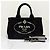 Prada Canapa Canvas Tote Bag Schultertasche Black Schwarz - Ansicht 10