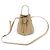 Burberry Mini Borsa Secchiello TB in vitello grana Beige Marrone