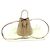 Burberry Mini Borsa Secchiello TB in vitello grana Beige Marrone - vista 2