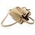 Burberry Mini Borsa Secchiello TB in vitello grana Beige Marrone - vista 4
