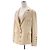 Chanel Logo Gold Button Blazer Jacket White