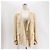 Chanel Logo Gold Button Blazer Jacket White - view 3
