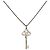Tiffany & Co Ensemble collier chaîne fine et pendentif clé mini couronne en diamants Rose
