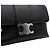 Céline Borsa Triomphe Medium in pelle di vitello nera con catena argentata Nero - vista 10