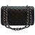 Chanel Borsa a tracolla Classic Medium Flap in Caviar Argento Nero - vista 4