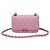 Chanel Mini bolsa de corrente acolchoada em pele de cordeiro rosa - vista 2