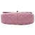 Chanel Mini bolsa de corrente acolchoada em pele de cordeiro rosa - vista 7