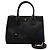 Prada Borsa Tote e Borsa a Tracolla Galleria Saffiano Lux Black con Doppia Cerniera Nero