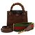 Bamboo Gucci Mini borsa tote in pelle marrone con manico in bambù