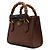 Bamboo Gucci Mini borsa tote in pelle marrone con manico in bambù - vista 2