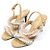 Chanel Sandalias de piel de becerro Pearl Fantasy beige para mujer con correa de perlas Castaño - vista 3