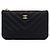 Chanel Mini Pochette Caviar Chevron Nero - vista 2