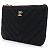 Chanel Mini Pochette Caviar Chevron Nero - vista 3
