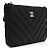 Chanel Mini Pochette Caviar Chevron Nero - vista 4