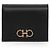 Salvatore Ferragamo Cartera Gold Double Gancini Cartera de Mujer Pequeña Negro - vista 3