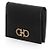 Salvatore Ferragamo Cartera Gold Double Gancini Cartera de Mujer Pequeña Negro - vista 6