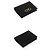Salvatore Ferragamo Cartera Gold Double Gancini Cartera de Mujer Pequeña Negro - vista 9