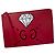 Gucci Pochette Diamond GO in pelle rossa Rosso