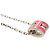 Hermès Hermes Pop H Mini Halskette Rosa mit silberner Hardware Pink - Ansicht 3