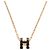 Hermès Collana Hermes Pop H Mini Nera con hardware Rose Gold Nero