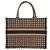 Christian Dior Medium Houndstooth Tote Bag Schwarz Beige - Ansicht 2