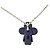 Collana con ciondolo in metallo Vivienne Louis Vuitton Argento Blu - vista 5
