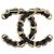 Spilla Chanel Coco Mark con motivo a catena Nero - vista 3