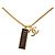 Collana con placca logo Chanel Coco Mark D'oro - vista 4