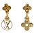 Orecchini a cerchio Louis Vuitton Gold D'oro - vista 3