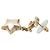 Pendientes Chanel Coco Mark Star Swing Blanco Dorado - vista 3