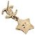 Pendientes Chanel Coco Mark Star Swing Blanco Dorado - vista 4