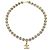 Colar Chanel Coco Mark com strass Dourado - vista 3