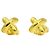 Orecchini a lobo Tiffany & Co. Cross Stitch in oro giallo 18K - vista 2