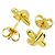 Orecchini a lobo Tiffany & Co. Cross Stitch in oro giallo 18K - vista 3