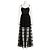 Abito Maxi Vera Wang Black Label in Tulle Nero e Nastro