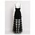 Abito Maxi Vera Wang Black Label in Tulle Nero e Nastro - vista 4