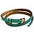 Cintura Hermès Pop H in pelle verde D'oro