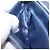 Borsa a tracolla con catena GUCCI Satin Blue Auth 200336V - vista 20