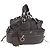Chloé Bolsa de mão Chloe com corrente em couro cinza prata Auth 200082A Marrom