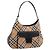 Borsa a tracolla Burberrys Nova Check Canvas Beige Silver Auth 201983 Argento