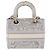 Borsa a mano Christian Dior Lady Delight Canvas 2way Grigio Oro Auth 199963SAM Marrone D'oro - vista 2